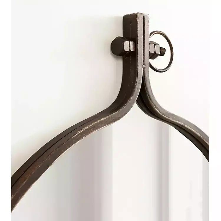 Decorative Mirrors-Kirklands Home Bronze Metal Yitro Wall Mirror Brown