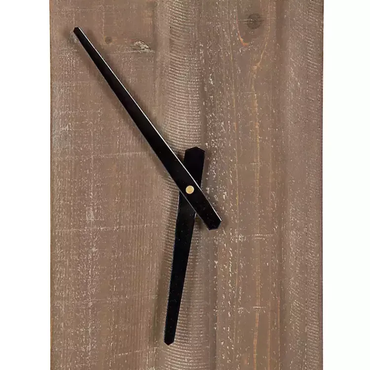 Clocks-Kirklands Home Ladd Natural Wood Wall Clock Black