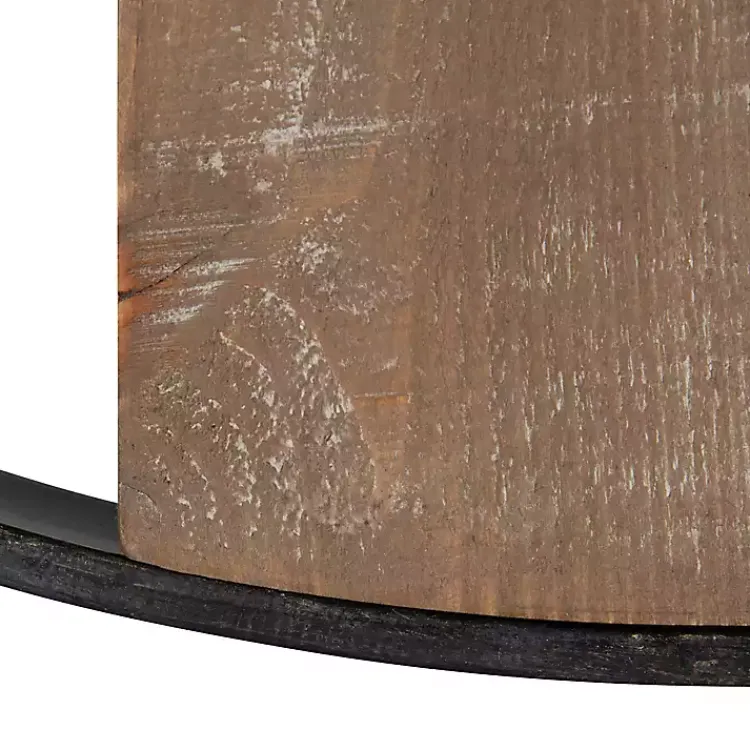 Clocks-Kirklands Home Ladd Natural Wood Wall Clock Black