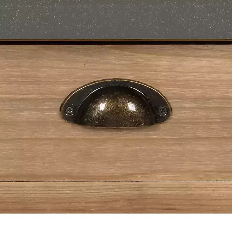 Console Tables-Kirklands Home Brown and Gray Wood 2-Drawer Console Table