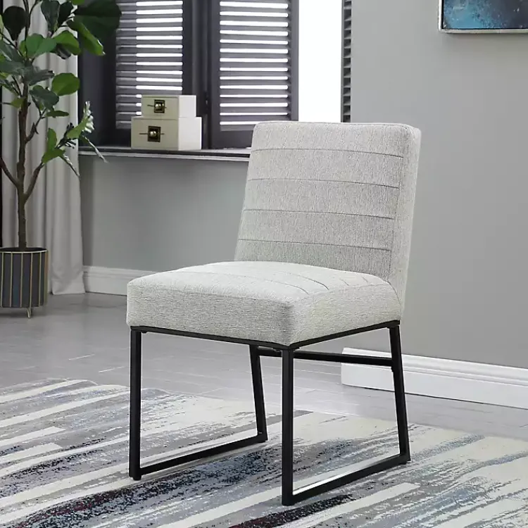 Dining Chairs-Kirklands Home Channeled Woven Dining Chair Gray