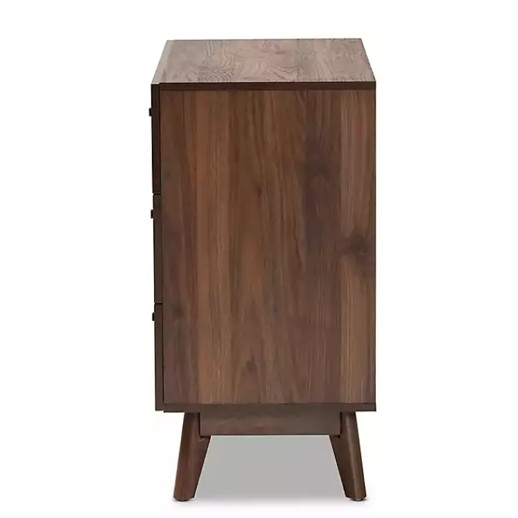 Dressers & Chests-Kirklands Home Sabrina Walnut Wood 3-Drawer Chest