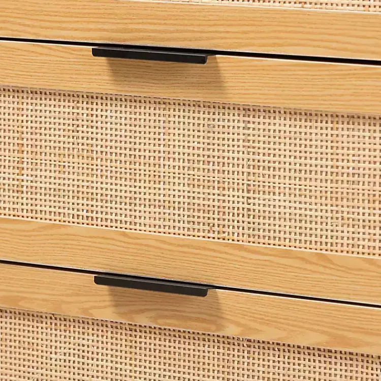 Dressers & Chests-Kirklands Home Tara Two-Tone Espresso Rattan Chest