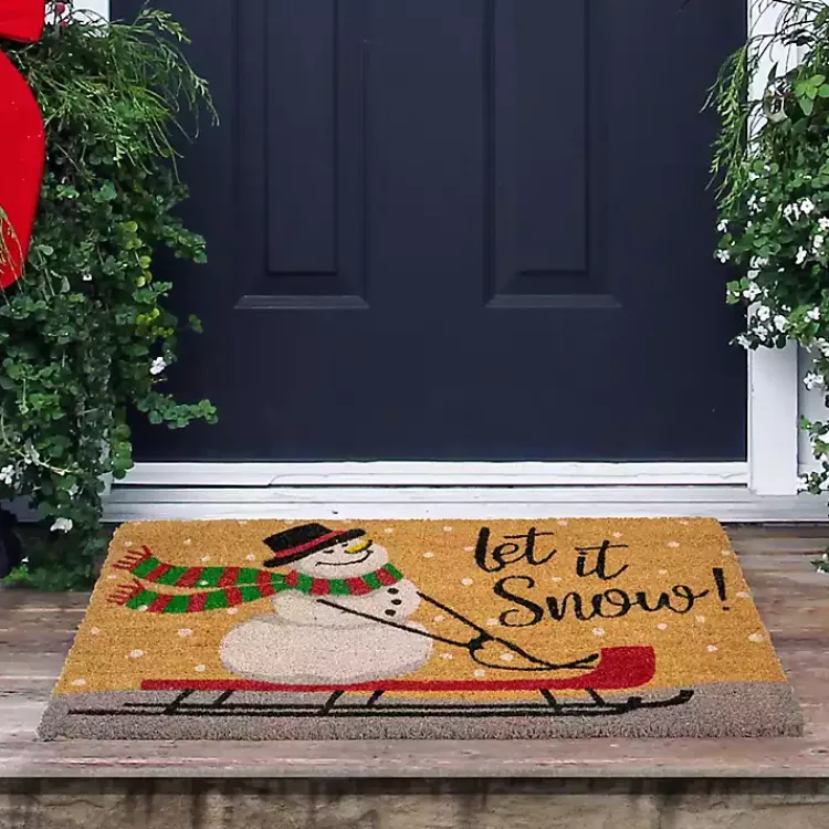 Doormats-Kirklands Home Let It Snow Festive Christmas Doormat