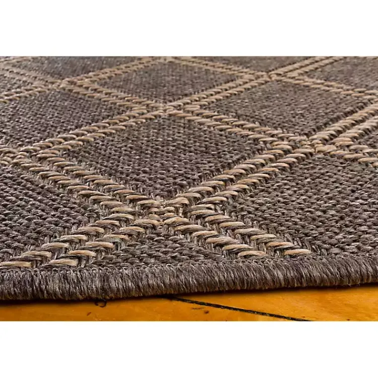 Outdoor Rugs-Kirklands Home Santorini Trellis Outdoor Area Rug, 6x9 Brown