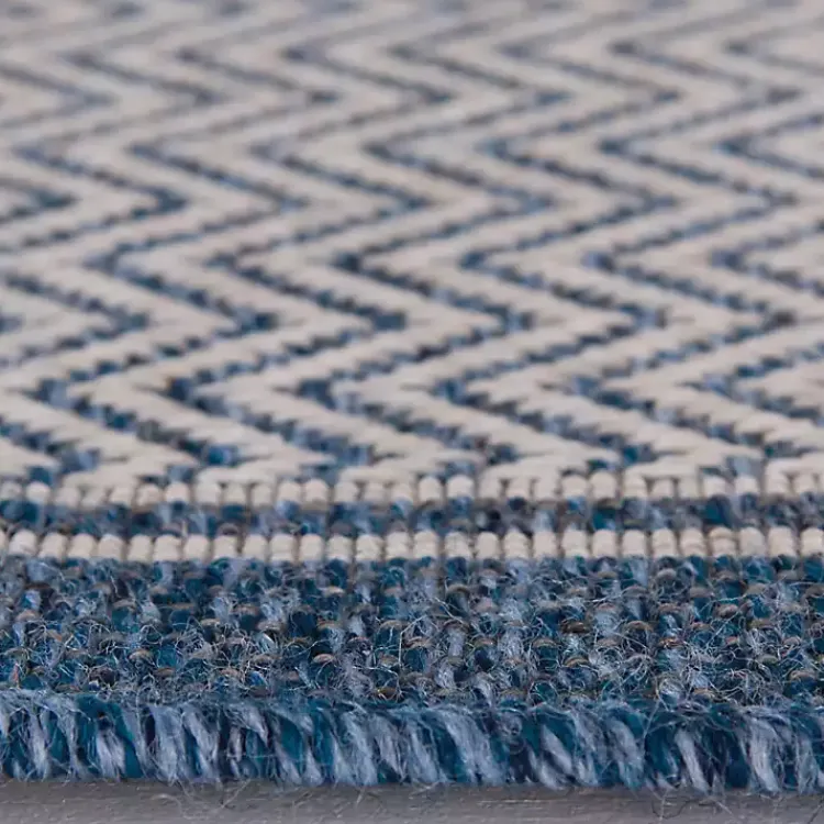 Outdoor Rugs-Kirklands Home Navy Dunedin Indoor/Outdoor Area Rug, 7x9 Blue