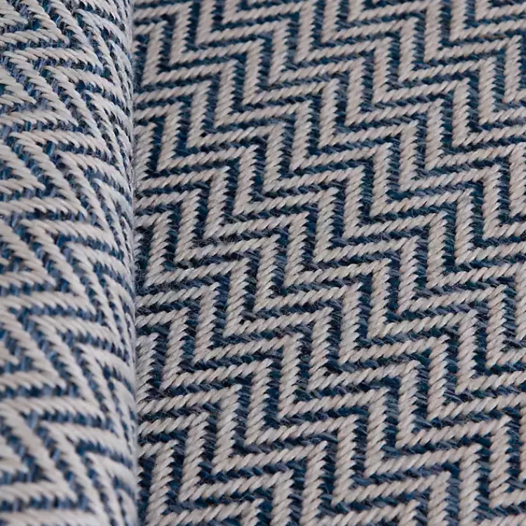 Outdoor Rugs-Kirklands Home Navy Dunedin Indoor/Outdoor Area Rug, 7x9 Blue