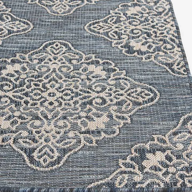 Outdoor Rugs-Kirklands Home Medallion Devora Indoor/Outdoor Area Rug, 7x9 Gray
