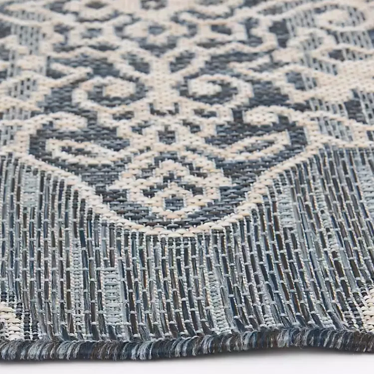 Outdoor Rugs-Kirklands Home Medallion Devora Indoor/Outdoor Area Rug, 7x9 Gray