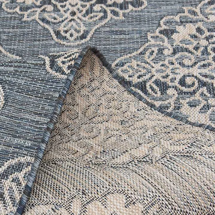 Outdoor Rugs-Kirklands Home Medallion Devora Indoor/Outdoor Area Rug, 7x9 Gray