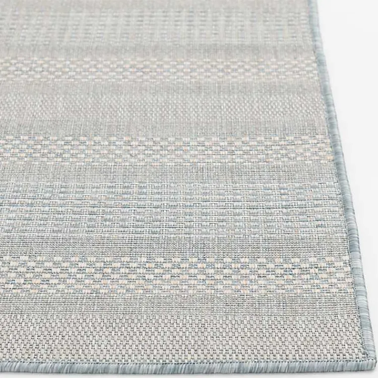 Outdoor Rugs-Kirklands Home Blue Elletta Indoor/Outdoor Area Rug, 2x7 Gray