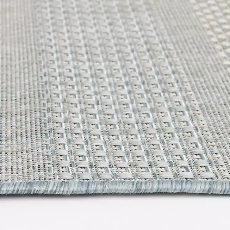 Outdoor Rugs-Kirklands Home Blue Elletta Indoor/Outdoor Area Rug, 2x7 Gray