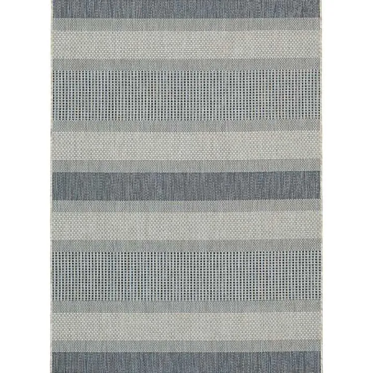 Outdoor Rugs-Kirklands Home Blue Elletta Indoor/Outdoor Area Rug, 7x9 Gray