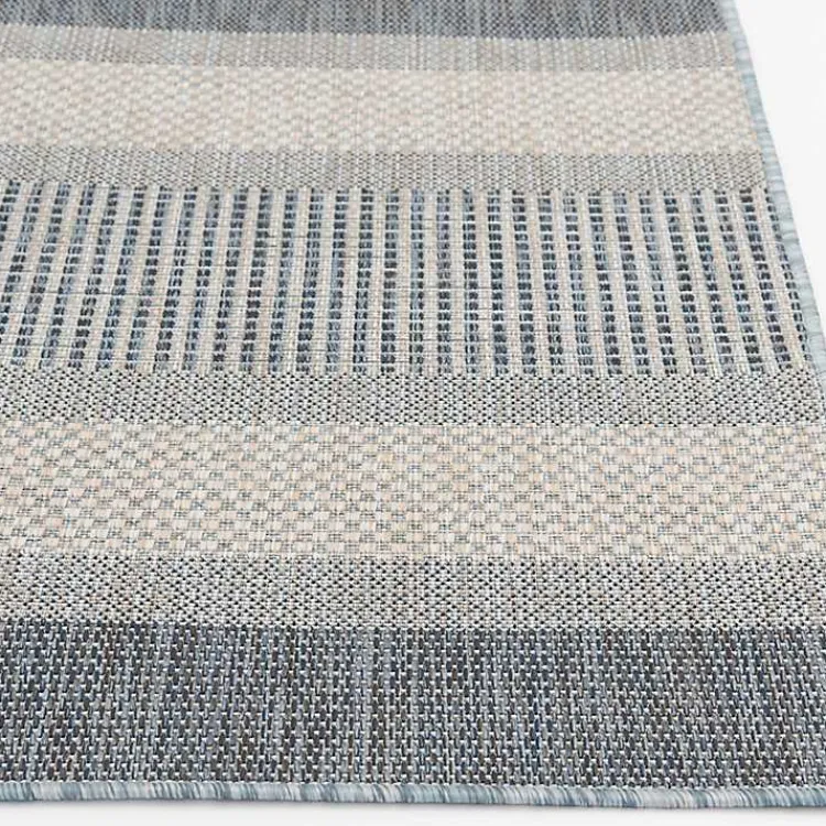 Outdoor Rugs-Kirklands Home Blue Elletta Indoor/Outdoor Area Rug, 7x9 Gray