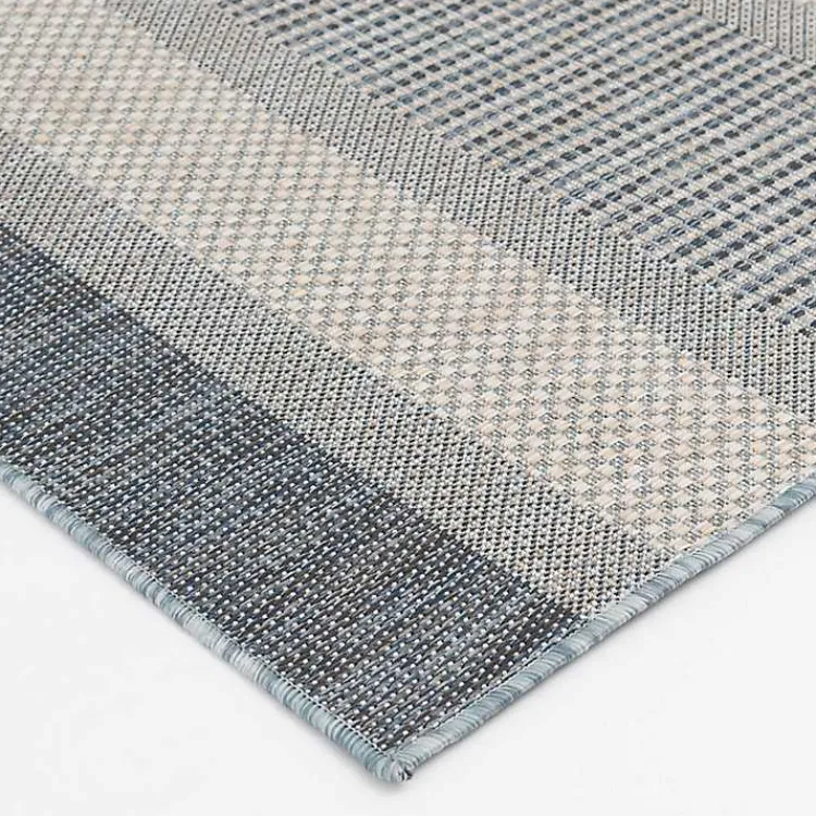 Outdoor Rugs-Kirklands Home Blue Elletta Indoor/Outdoor Area Rug, 7x9 Gray