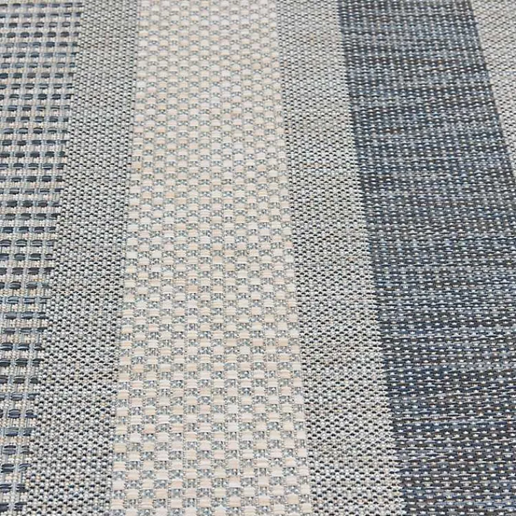 Outdoor Rugs-Kirklands Home Blue Elletta Indoor/Outdoor Area Rug, 7x9 Gray