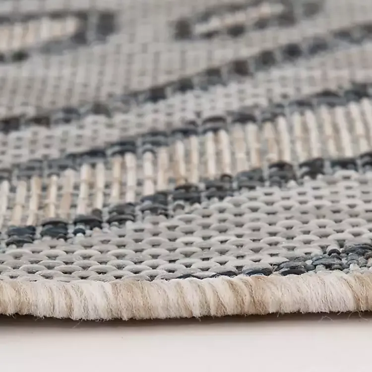 Outdoor Rugs-Kirklands Home Tropical Leaf Indoor/Outdoor Area Rug, 5x7 Blue