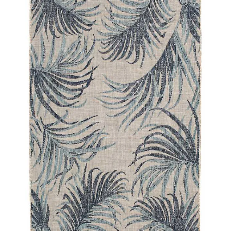 Outdoor Rugs-Kirklands Home Palm Fronds Lava Indoor/Outdoor Area Rug, 5x7 Blue