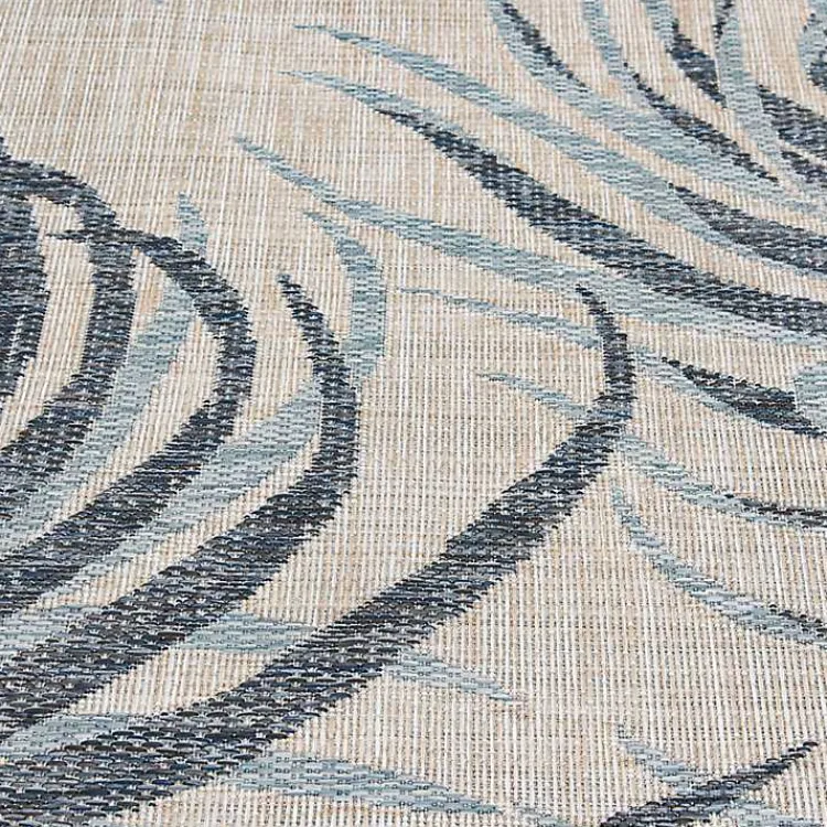 Outdoor Rugs-Kirklands Home Palm Fronds Lava Indoor/Outdoor Area Rug, 5x7 Blue