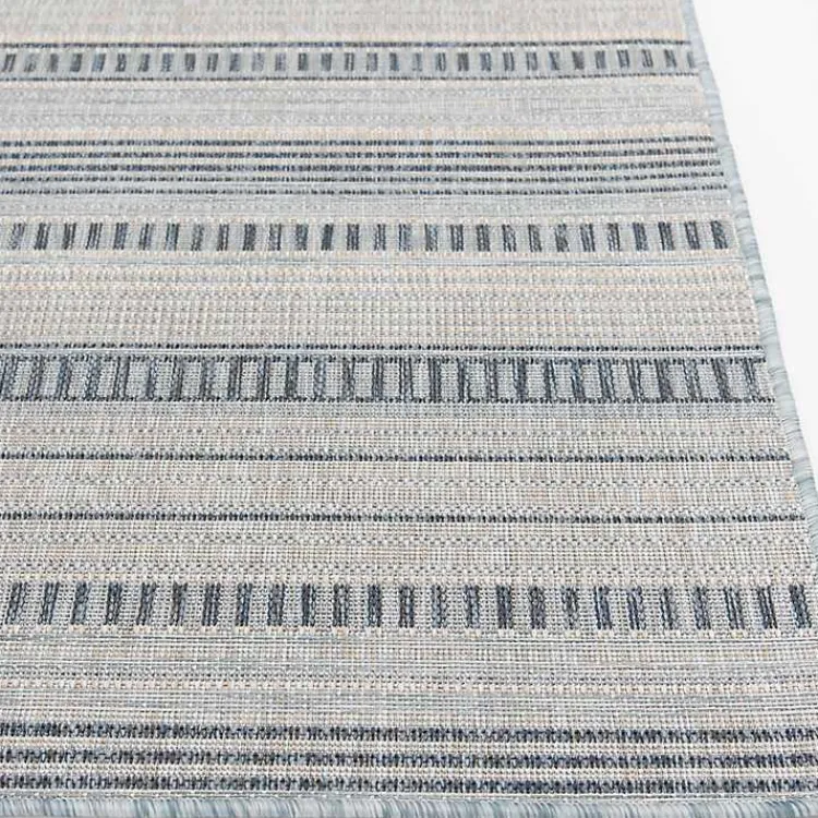Outdoor Rugs-Kirklands Home Striped Lava Indoor/Outdoor Area Rug, 5x7 Blue
