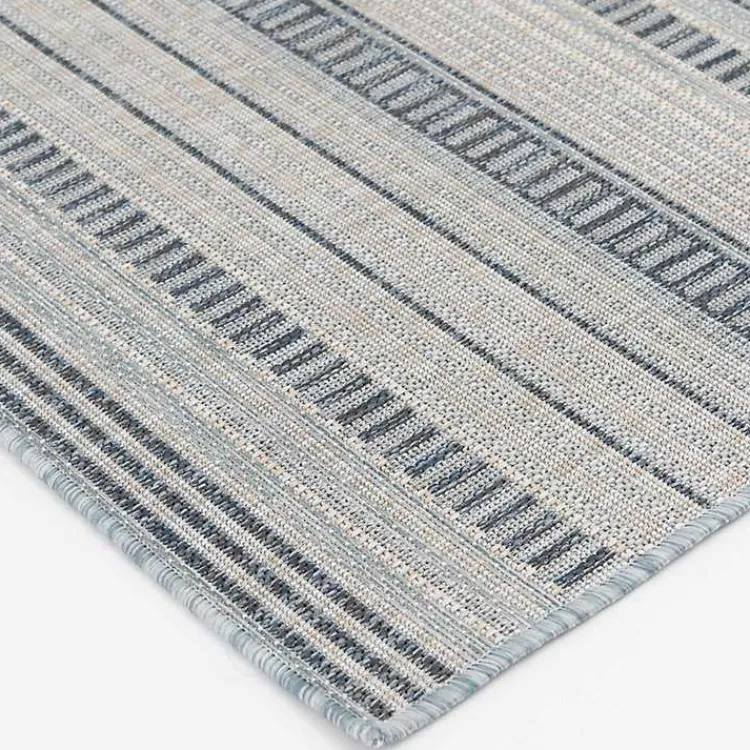 Outdoor Rugs-Kirklands Home Striped Lava Indoor/Outdoor Area Rug, 5x7 Blue