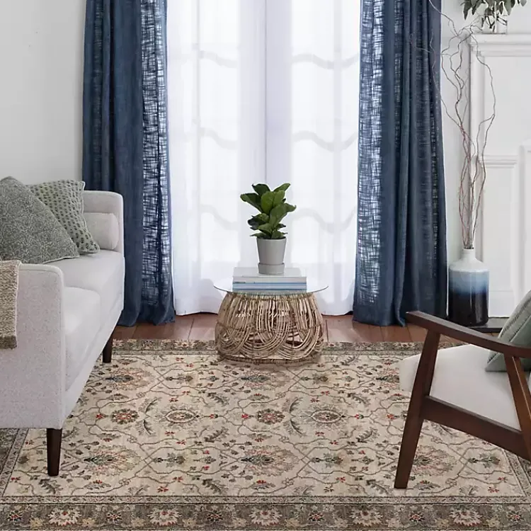 Area Rugs-Kirklands Home Vintage Naso Area Rug, 5x7 Tan