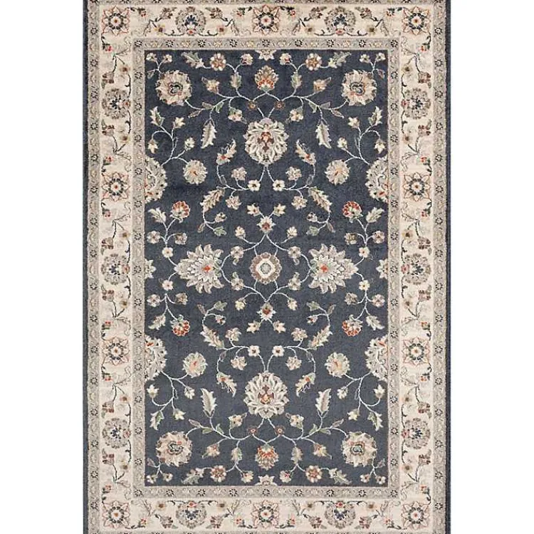 Area Rugs-Kirklands Home Navy Vintage Leni Area Rug, 5x7 Blue
