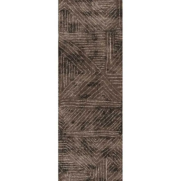 Area Rugs-Kirklands Home Geometric Kourt Area Rug, 2x7 Brown