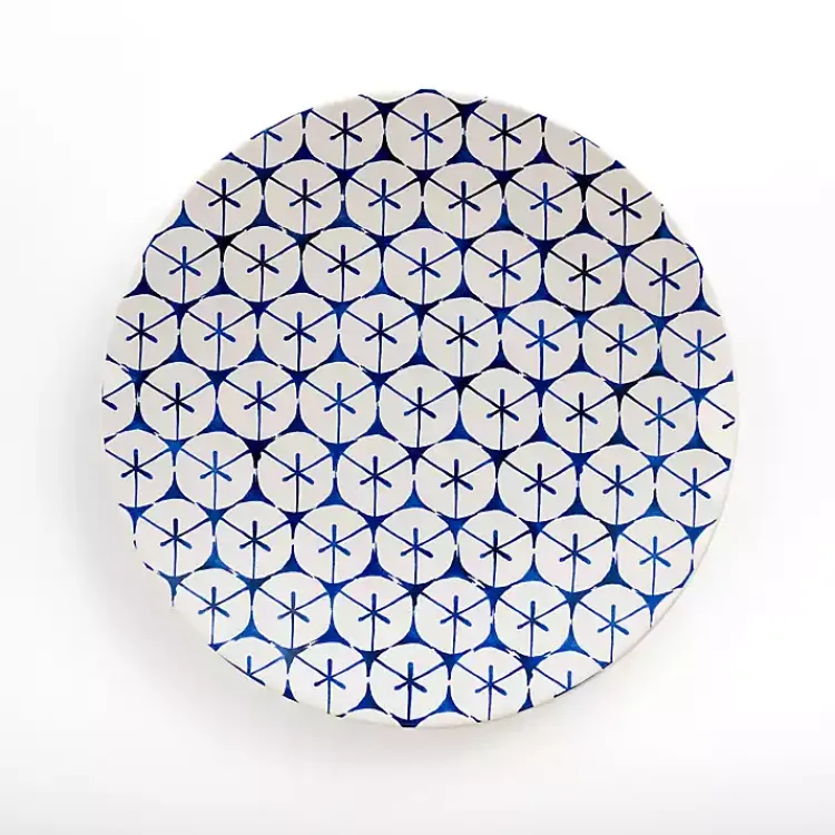 Dinnerware-Kirklands Home Indigo Geometric Mix Dinner Plate