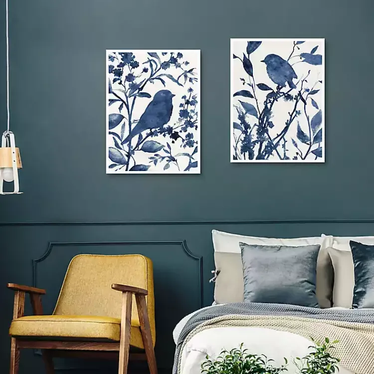 Canvas Art-Kirklands Home Bluebird Silhouette Canvas Art Prints, Set of 2