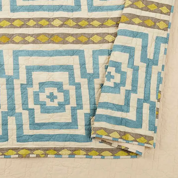 Quilts-Kirklands Home Justina Blakeney Blue Hypnotic Queen Quilt Set