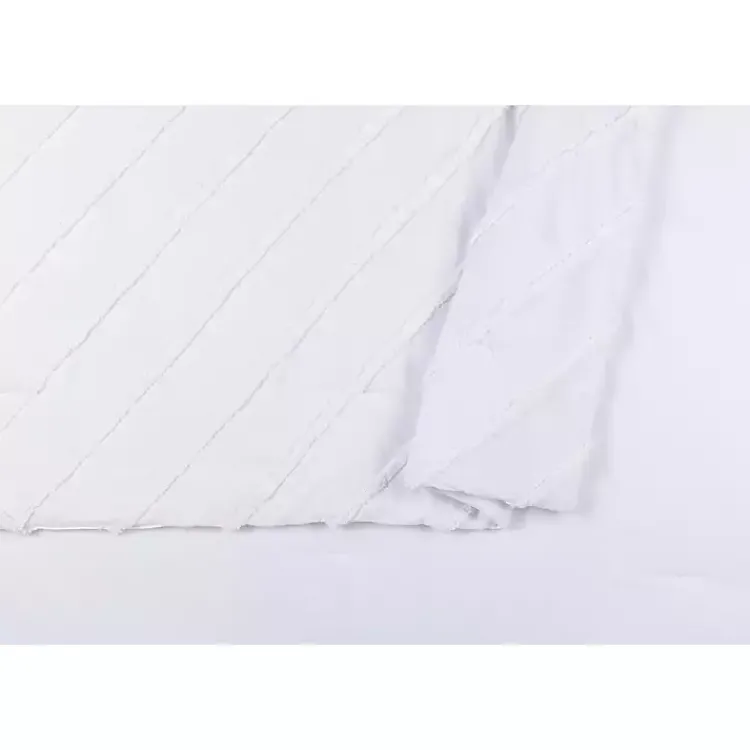 Comforters-Kirklands Home Chenille Line 3-pc. Full/Queen Comforter Set White