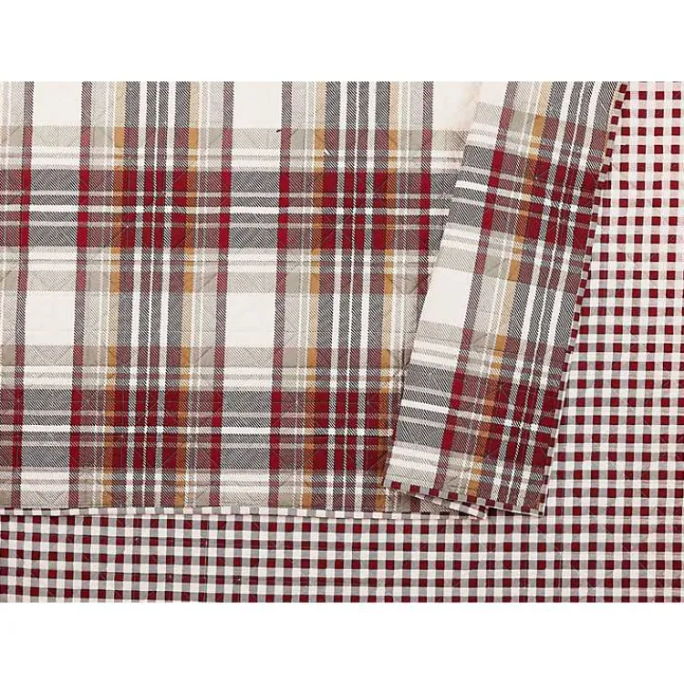 Quilts-Kirklands Home Rust Plaid Camden King 3-pc. Quilt Set