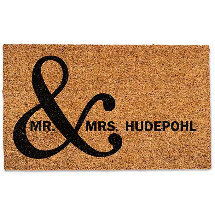 Doormats-Kirklands Home Personalized Mr. & Mrs. Coir Doormat