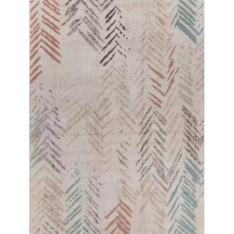 Area Rugs-Kirklands Home Teal and Pink Arrows Area Rug, 5x7
