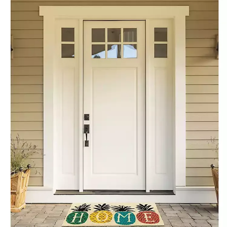 Doormats-Kirklands Home Patterned Pineapples Home Coir Doormat