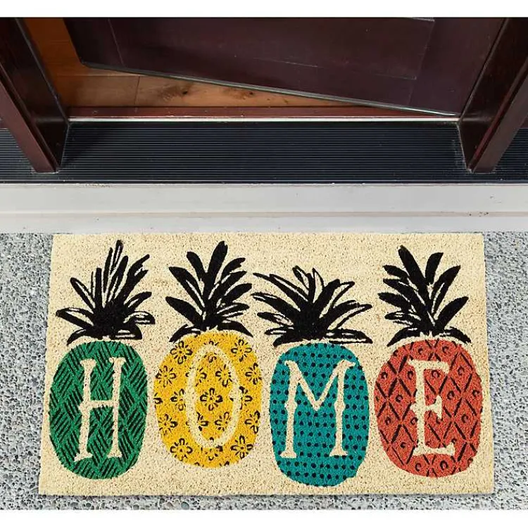 Doormats-Kirklands Home Patterned Pineapples Home Coir Doormat