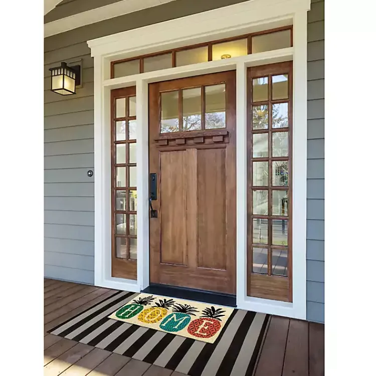 Doormats-Kirklands Home Patterned Pineapples Home Coir Doormat