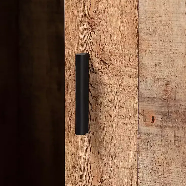 Cabinets & Sideboards-Kirklands Home Rustic Hairpin Wine Cabinet Brown