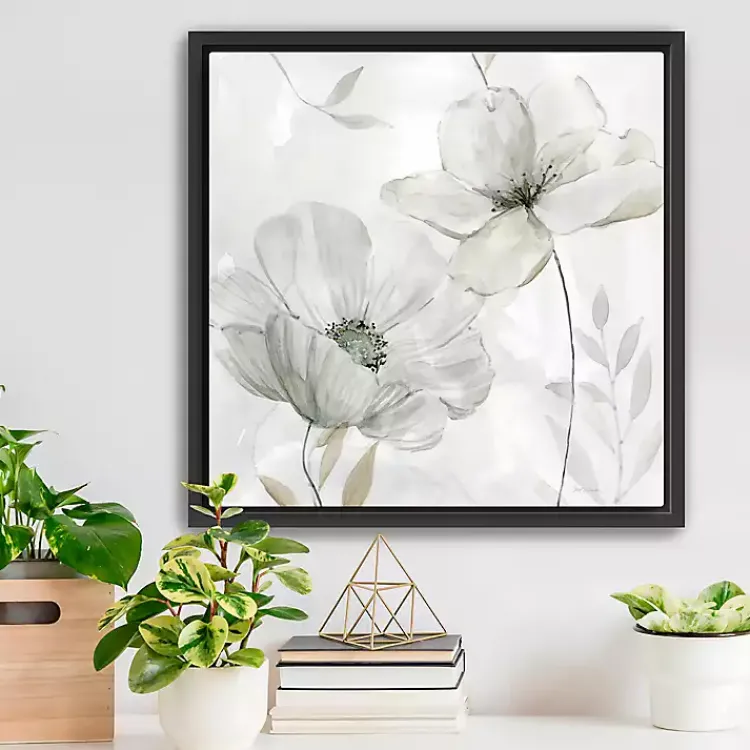 Canvas Art-Kirklands Home White Whispers II Framed Canvas Art Print, 22x22