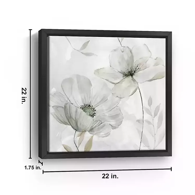 Canvas Art-Kirklands Home White Whispers II Framed Canvas Art Print, 22x22