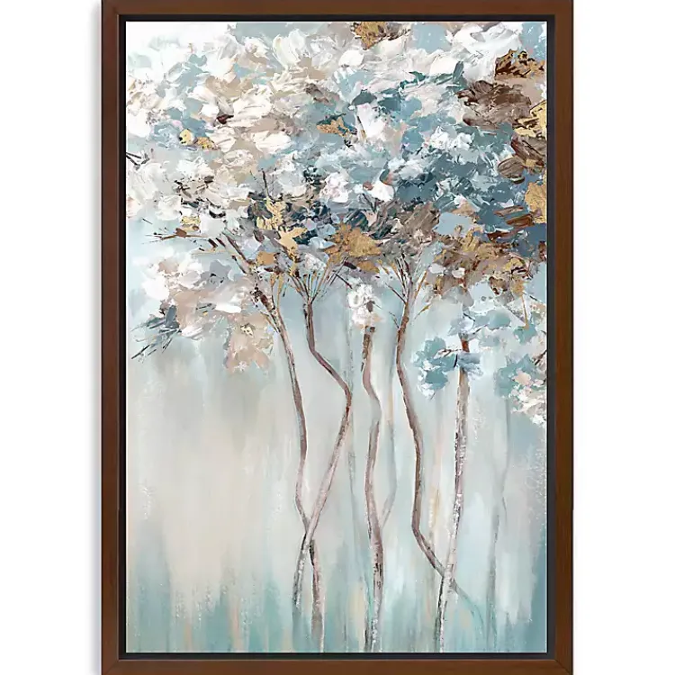 Framed Art-Kirklands Home Golden Blue Forest Framed Canvas Art Print