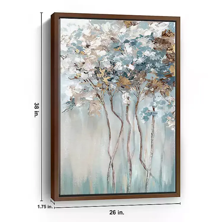 Framed Art-Kirklands Home Golden Blue Forest Framed Canvas Art Print