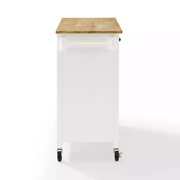 Kitchen Islands & Bar Carts-Kirklands Home Barn Door Kitchen Cart White