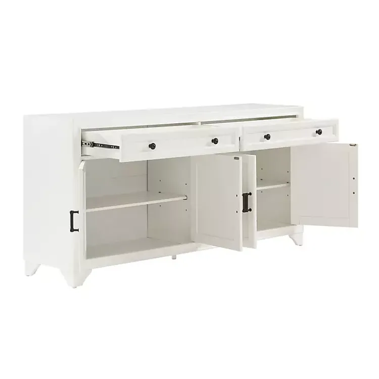 Cabinets & Sideboards-Kirklands Home Wood 4-Door Sideboard Cabinet White