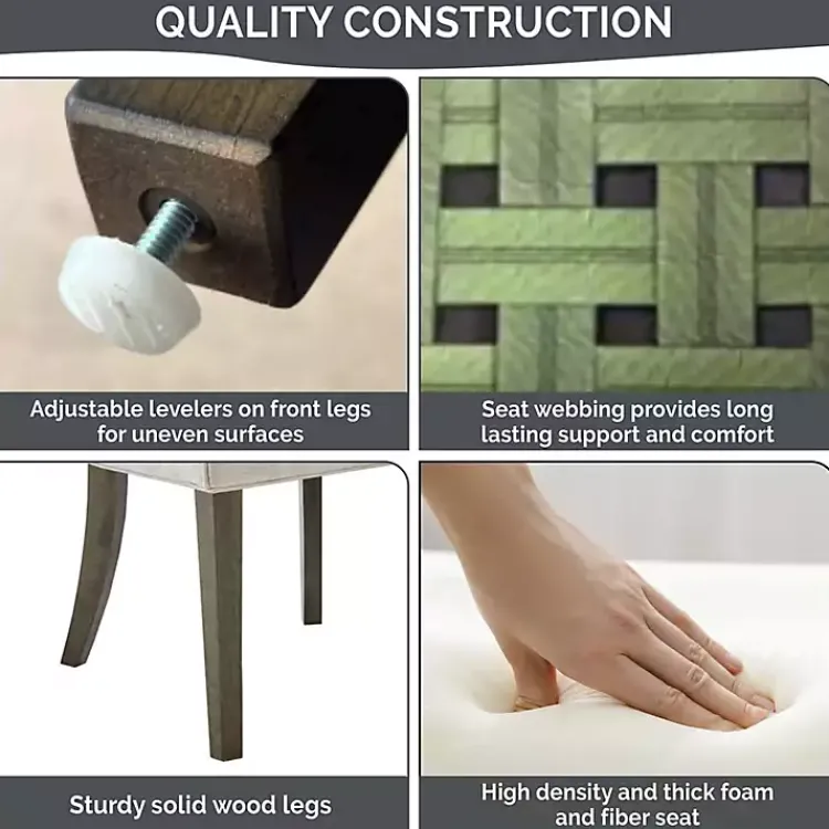 Dining Chairs-Kirklands Home Madison Park Ultra Dining Chairs, Set of 2 Ivory