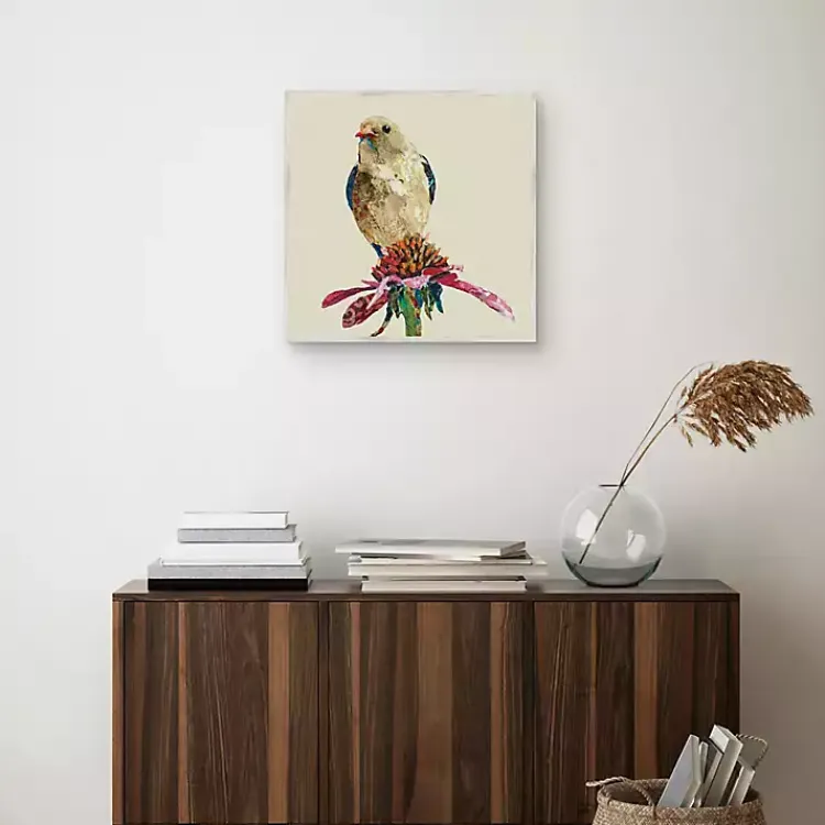 Framed Art-Kirklands Home Mixed Media Bird II Framed Canvas Art Print