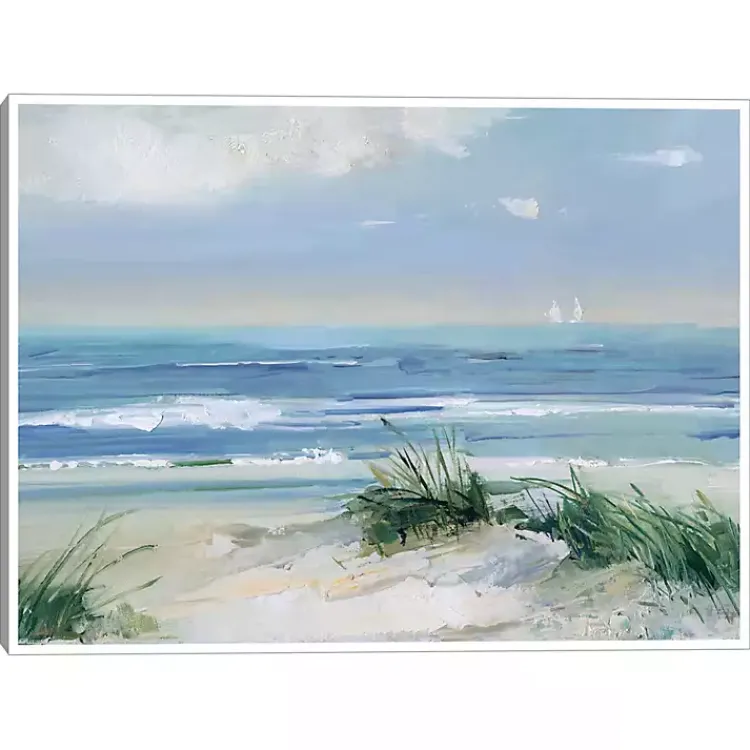 Canvas Art-Kirklands Home Coastal Breezes Framed Canvas Art Print Blue