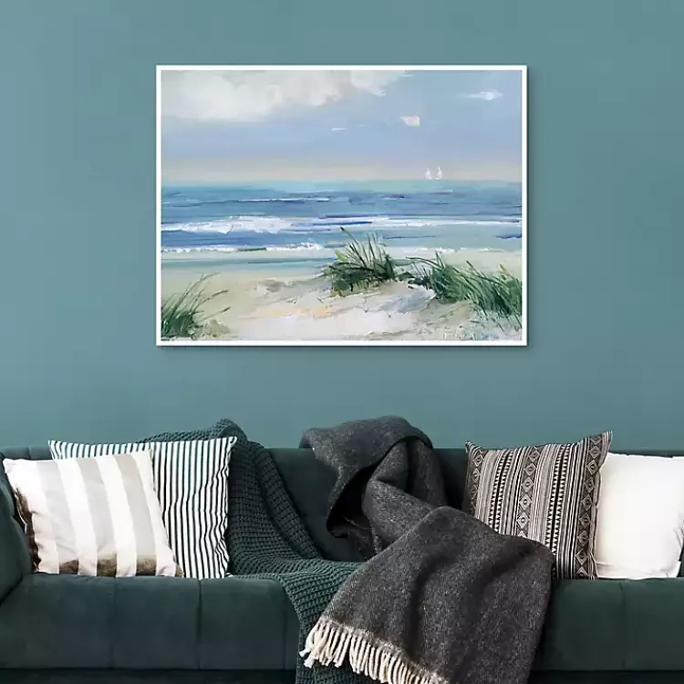 Canvas Art-Kirklands Home Coastal Breezes Framed Canvas Art Print Blue