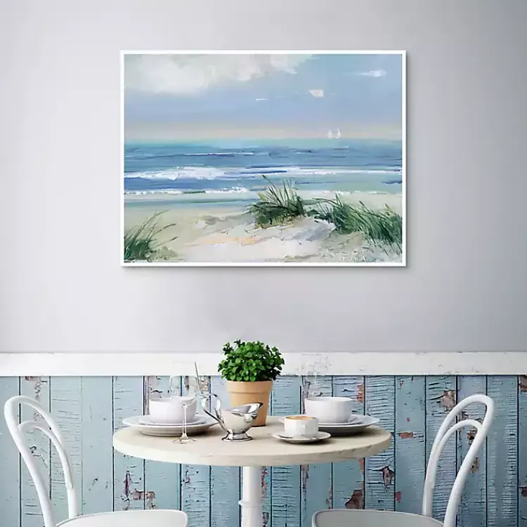 Canvas Art-Kirklands Home Coastal Breezes Framed Canvas Art Print Blue